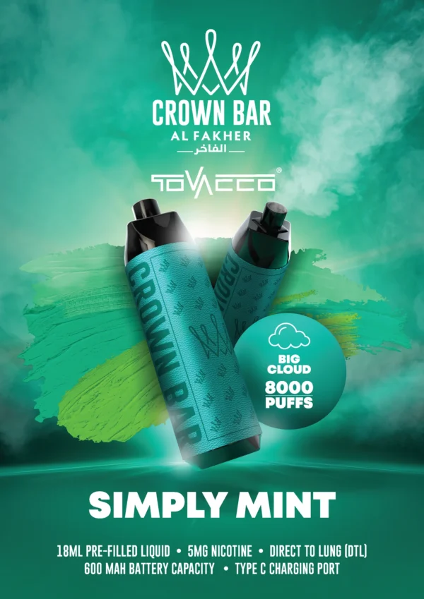 Al Fakher Vape Crown Bar Big Cloud 8000 Puffs 5% Nicotine Disposable Vape Wholesale - European Warehouse Stock - ClueVape - 4