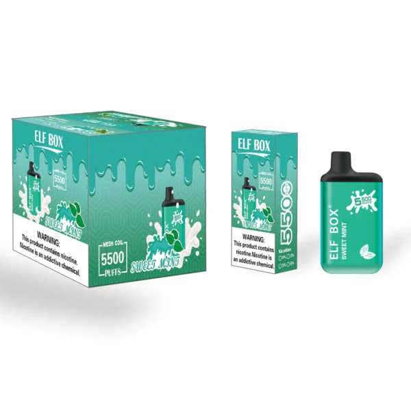 ELF BOX 5500 Одноразовый вейп 5500 Puffs Аутентичная ручка для электронных сигарет оптом - ClueVape - 5