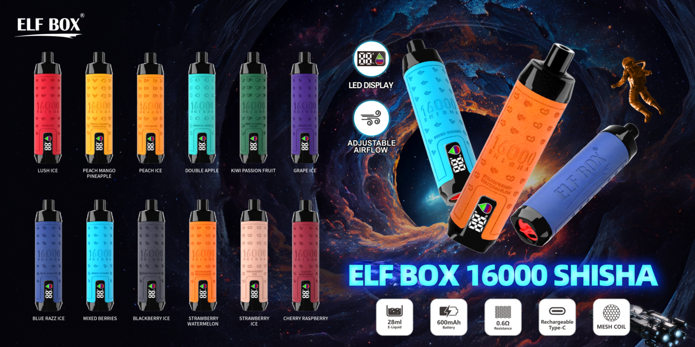 ELF BOX SHISHA 16000 Puff 0%/2%/3%/5% Vape monouso ricaricabile alla nicotina all'ingrosso - ClueVape - 1
