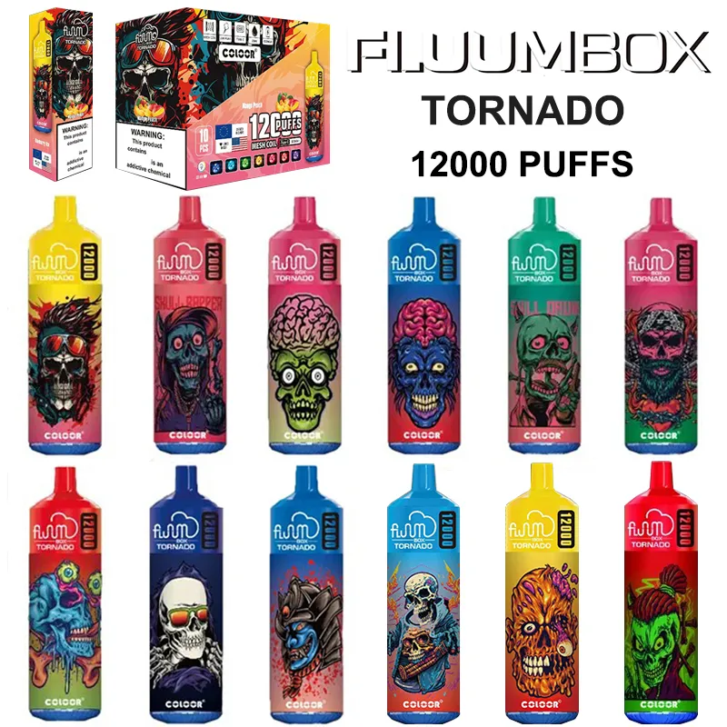 FLUUM BOX 12000 de pufături 0% 2% 3% 5% Nicotină Reîncărcabile de unică folosință Vape Pen Pods E-tigarete Comert cu ridicata - ClueVape - 1