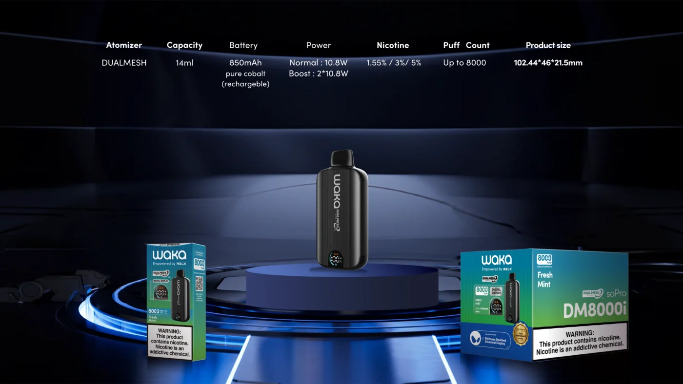 WAKA soPro DM8000i 8000 Puffs 3% 5% Nicotine Disposable Vape Wholesale - ClueVape - 46