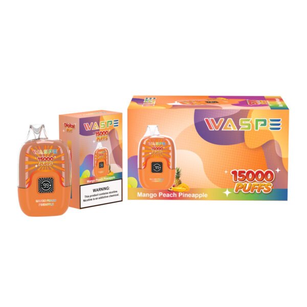 WASPE 15000 PUFFS Caixa Digital 0% 2% 3% 5% Nicotina Vape Descartável Atacado - ClueVape - 12