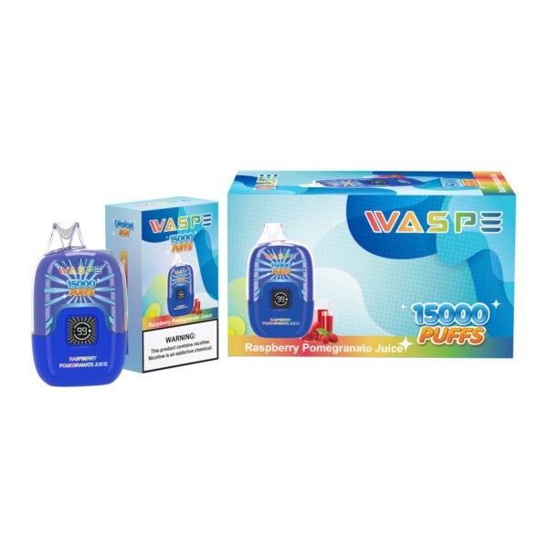 WASPE 15000 PUFFS Caixa Digital 0% 2% 3% 5% Nicotina Vape Descartável Atacado - ClueVape - 4