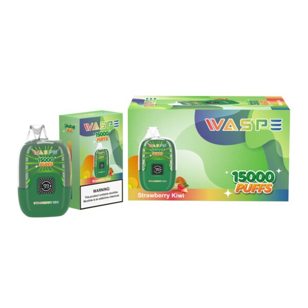 WASPE 15000 PUFFS Caixa Digital 0% 2% 3% 5% Nicotina Vape Descartável Atacado - ClueVape - 5