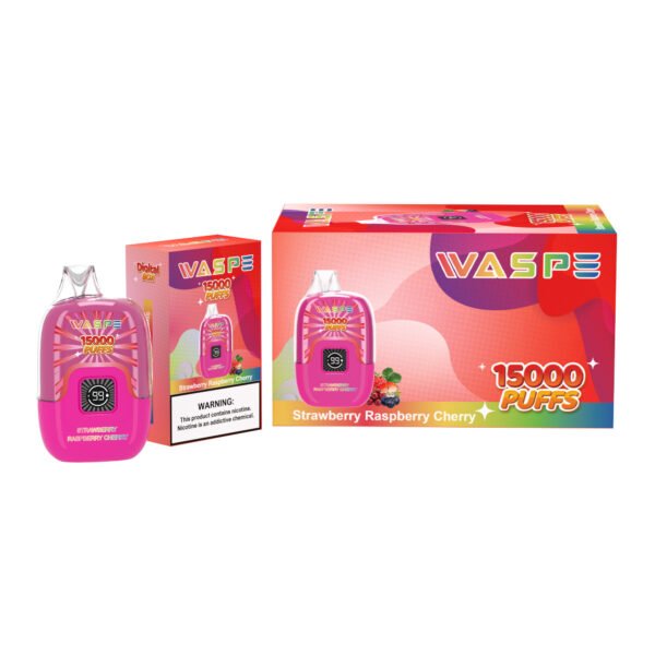 WASPE 15000 PUFFS Caixa Digital 0% 2% 3% 5% Nicotina Vape Descartável Atacado - ClueVape - 6