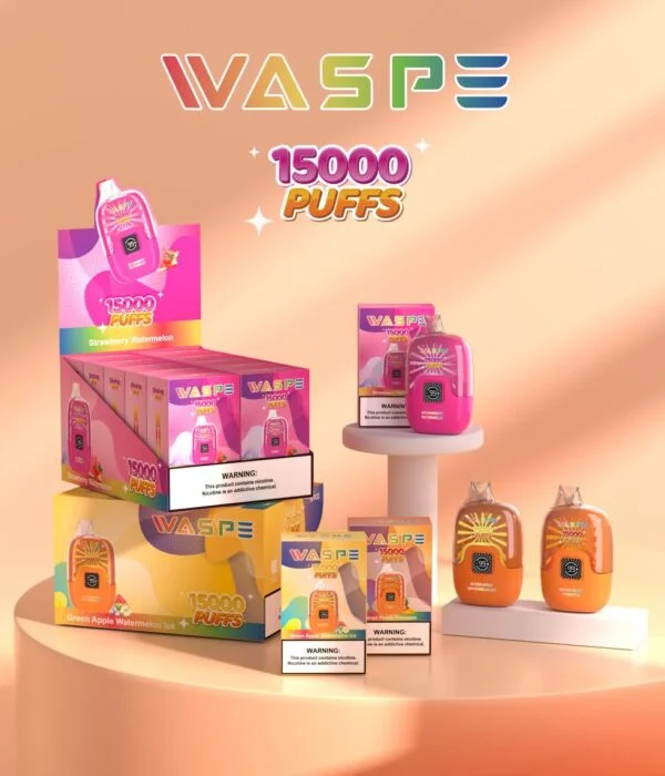 WASPE 15000 PUFFS Digital Box 0% 2% 3% 5% Nicotine Disposable Vape Wholesale - ClueVape - 1