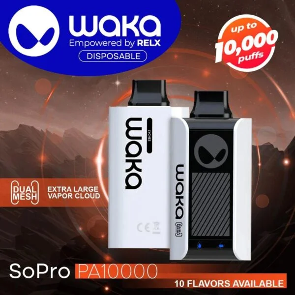 WAKA soPro PA10000 18mg/ml Nicotine Vape Jetable - 10000 Puffs Vente en gros - ClueVape - 1