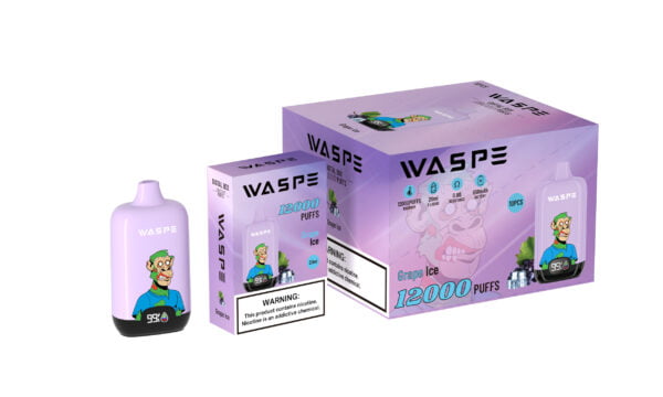 Цифровая коробка WASPE 12000 PUFFS 0% 2% 3% 5% Никотиновый одноразовый вейп оптом - ClueVape - 9