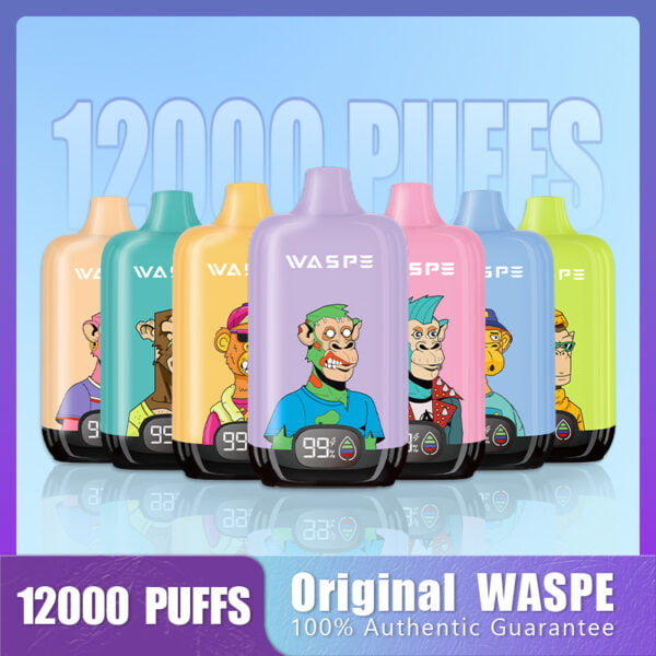 Цифровая коробка WASPE 12000 PUFFS 0% 2% 3% 5% Никотиновый одноразовый вейп оптом - ClueVape - 1