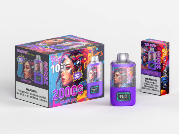 WASPE 20000 PUFFS Коробка с двойной сеткой 0% 2% 3% 5% Никотиновый одноразовый вейп оптом - ClueVape - 9