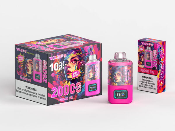 WASPE 20000 PUFFS Коробка с двойной сеткой 0% 2% 3% 5% Никотиновая одноразовая электронная сигарета оптом - ClueVape - 11