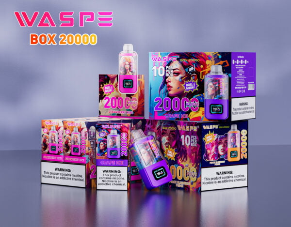 WASPE 20000 PUFFS Двойная сетчатая коробка 0% 2% 3% 5% Никотиновая одноразовая электронная сигарета оптом - ClueVape - 3