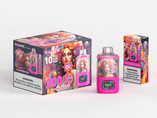 WASPE 20000 PUFFS Коробка с двойной сеткой 0% 2% 3% 5% Никотиновая одноразовая электронная сигарета оптом - ClueVape - 15