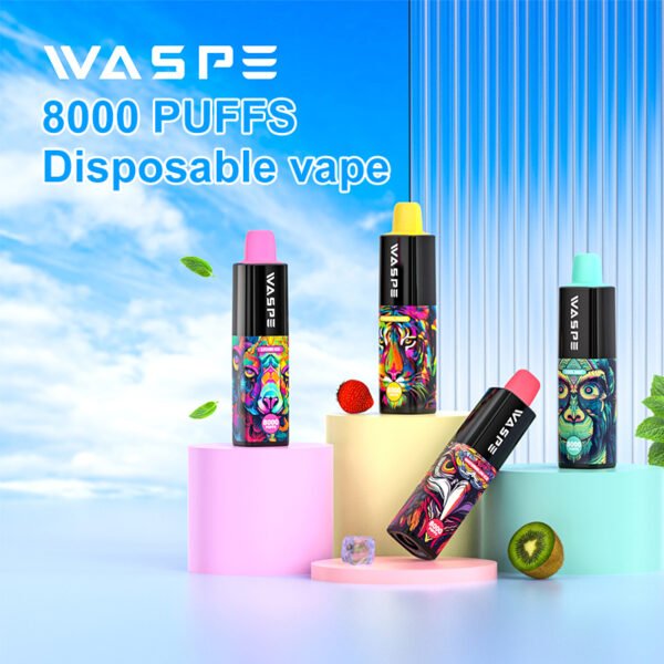 WASPE 8000 PUFFS 0% 2% 3% 5% Никотиновый одноразовый вейп оптом - ClueVape - 1
