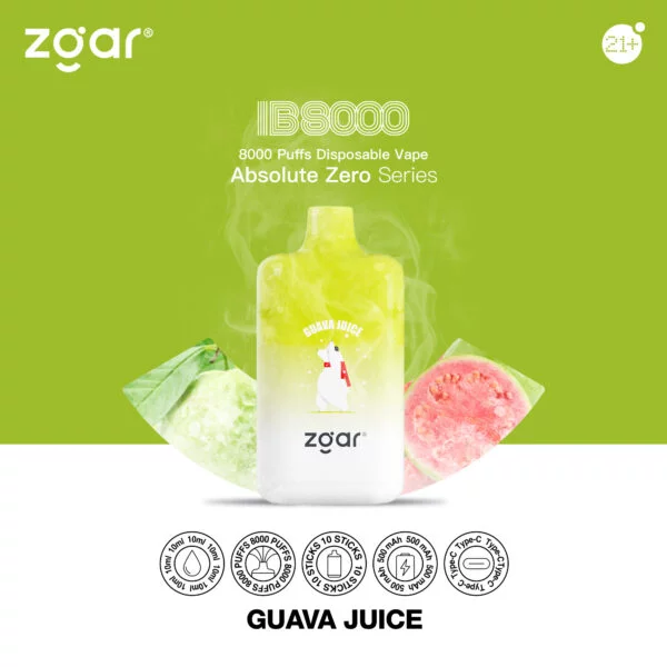 ZGAR ICE BOX 8000 Puffs 2% Vente en gros de vape jetable rechargeable à la nicotine - ClueVape - 3