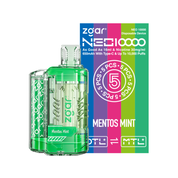 Venta al por mayor de Vape desechable recargable con nicotina ZGAR NEO 10000 Puffs 3% - ClueVape - 6