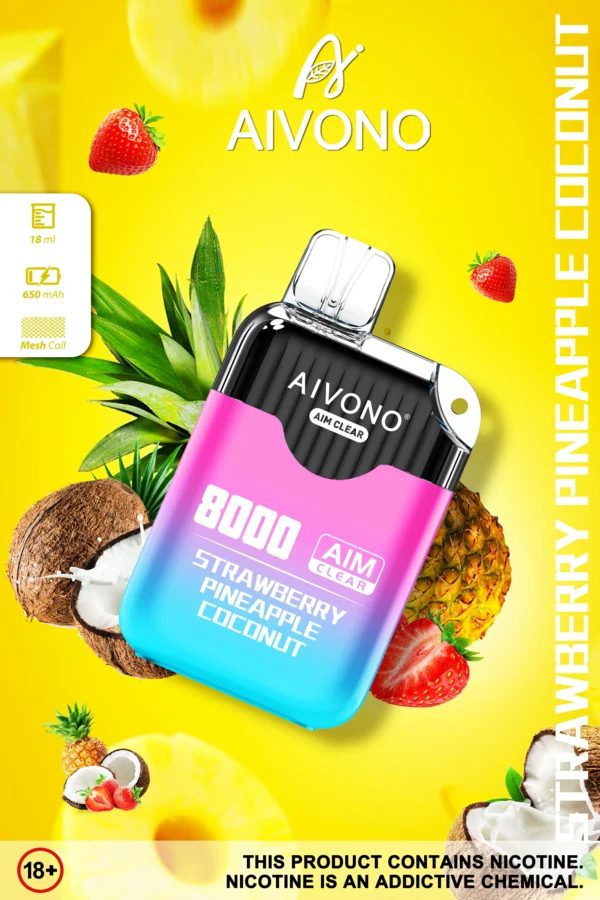 AIVONO AIM CLEAR 8000 Rookwolken 0% 2% 5% Oplaadbare wegwerpvapes-pen met laag nicotinegehalte Bulk kopen groothandel - ClueVape - 2