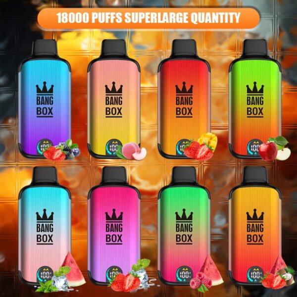 Bang Box 18000 Puffs LED Display Screen 0% 2% 3% 5% Low Nicotine Bulk Buy Rechargeable Disposable Vape Pen Wholesale - ClueVape - 1