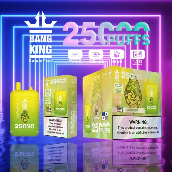 Bang King 25000 Puffs Dual Pods 0% 2% 3% 5% Alacsony nikotintartalmú, újratölthető, eldobható Vapes Pen Tömeges vásárlás Nagyker - ClueVape - 3