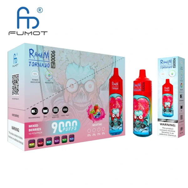RandM Tornado 9000 PRO Puffs 0% 2% 3% 5% Nikotinarm, Großpackungen, wiederaufladbare Einweg-Vapes im Großhandel kaufen – ClueVape – 3