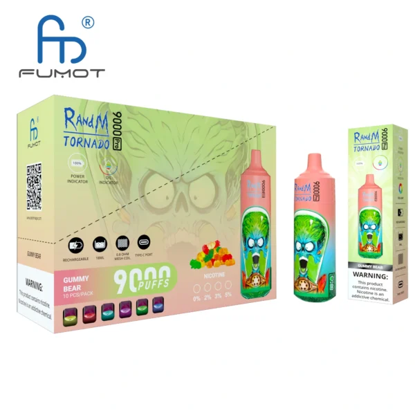 RandM Tornado 9000 PRO Puffs 0% 2% 3% 5% Nikotinarm, Großpackung, wiederaufladbarer Einweg-Vaporizer im Großhandel kaufen – ClueVape – 2