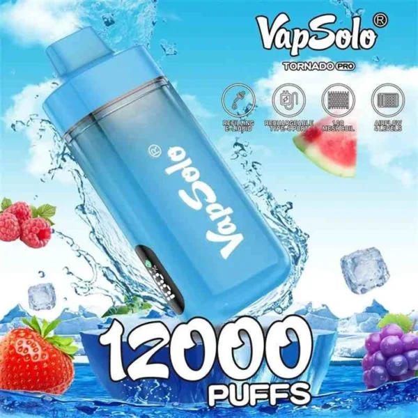 Vapsolo Tornado Pro 12000 Puffs 2% 5% Penna per vaporizzatori usa e getta ricaricabile a basso contenuto di nicotina Bulk Acquista all'ingrosso - ClueVape - 1