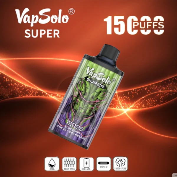 Vapsolo Super 15000 Puffs 2% 5% Basso contenuto di nicotina alla rinfusa Acquista penna per vaporizzatori usa e getta ricaricabile all'ingrosso - ClueVape - 14