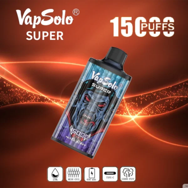 Vapsolo Super 15000 Puffs 2% 5% Basso contenuto di nicotina alla rinfusa Acquista penna per vaporizzatori usa e getta ricaricabile all'ingrosso - ClueVape - 11