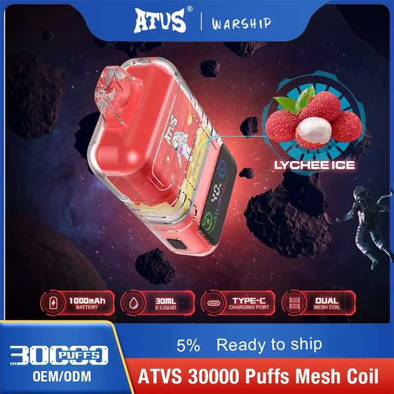 Útmutató az ATVS 30000 Puffs Dual Mesh 5%, újratölthető, eldobható, dupla mesh 5% végső útmutatója nagykereskedelmi vásárlóknak – ClueVape – 1