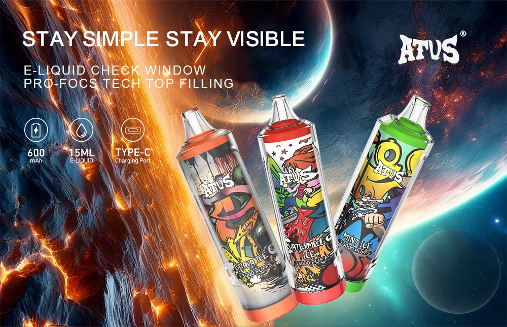 Atvs 13000 Puffs 5% Alacsony nikotintartalmú Újratölthető Eldobható Vapes Pen Tömeges Vásárlás Nagyker