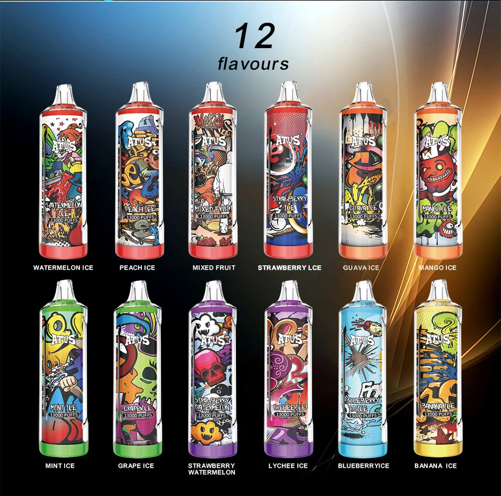 Atvs 13000 Puffs 5% Alacsony nikotintartalmú Újratölthető Eldobható Vapes Pen Tömeges Vásárlás Nagyker