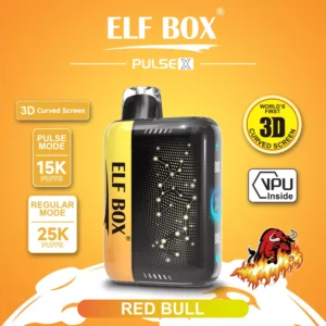 Elf Box Pulse X 25000 Puffs Dual Mesh 0% 2% 3% 5% Low Nicotine 3D Curved LED Screen Rechargeable Disposable Vapes Pen Bulk Buy Wholesale - ClueVape - 12