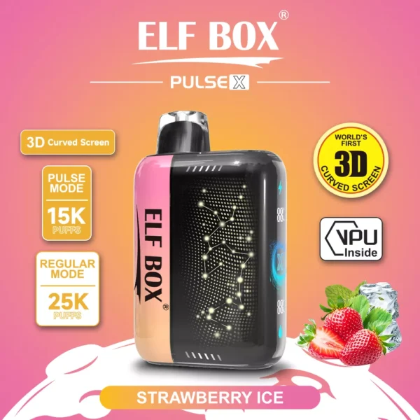 Elf Box Pulse X 25000 Puffs Dual Mesh 0% 2% 3% 5% Low Nicotine 3D Curved LED Screen Rechargeable Disposable Vapes Pen Bulk Buy Wholesale - ClueVape - 11