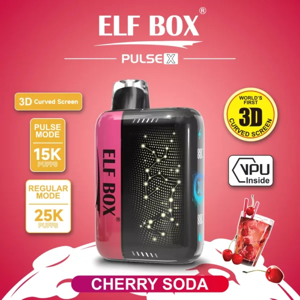 Elf Box Pulse X 25000 Puffs Dual Mesh 0% 2% 3% 5% Low Nicotine 3D Curved LED Screen Rechargeable Disposable Vapes Pen Bulk Buy Wholesale - ClueVape - 4