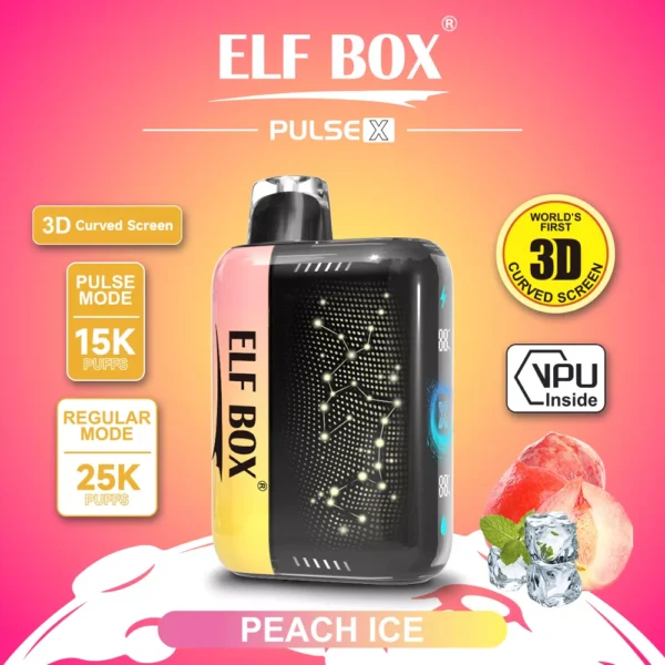 Elf Box Pulse X 25000 Puffs Dual Mesh 0% 2% 3% 5% Low Nicotine 3D Curved LED Screen Rechargeable Disposable Vapes Pen Bulk Buy Wholesale - ClueVape - 7