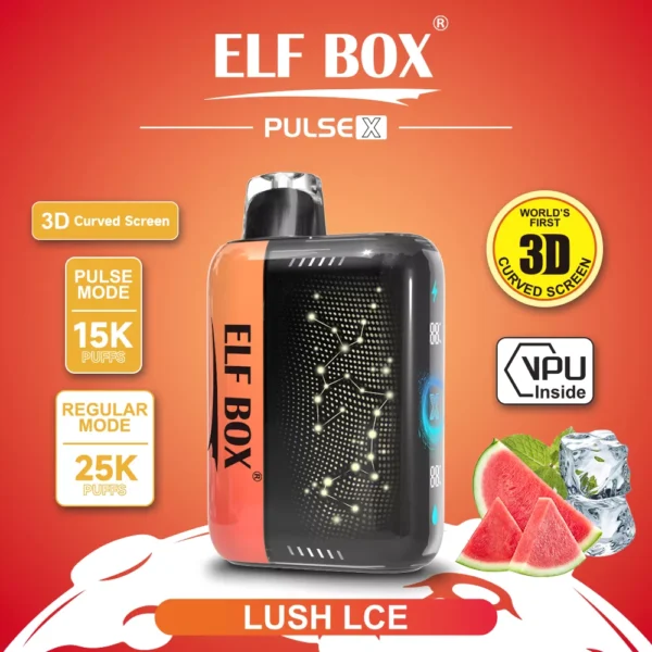 Elf Box Pulse X 25000 Puffs Dual Mesh 0% 2% 3% 5% Low Nicotine 3D Curved LED Screen Rechargeable Disposable Vapes Pen Bulk Buy Wholesale - ClueVape - 8