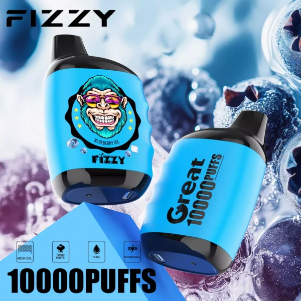 Fizzy Great 10000 puffar 2% 5% Låg nikotinhalt, uppladdningsbara engångspennor Bulk Köp grossist - ClueVape - 3