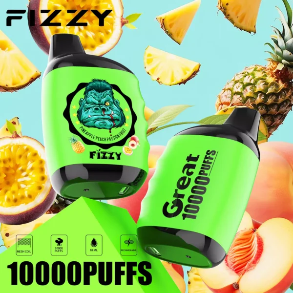 Fizzy Great 10000 Puffs 2% 5% Låg nikotinhalt, uppladdningsbara engångspennor Bulk Köp Partihandel - ClueVape - 4