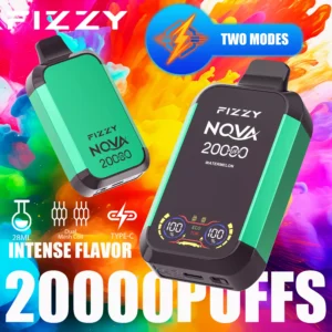 Fizzy Nova 20000 Puffs Dual Mesh 2% 5% Low Nicotine Rechargeable Disposable Vapes Pen Bulk Buy Wholesale - ClueVape - 10