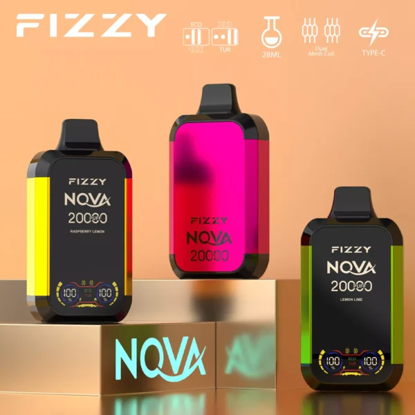 Fizzy Nova 20000 Puffs Dual Mesh 2% 5% Low Nicotine Rechargeable Disposable Vapes Pen Bulk Buy Wholesale - ClueVape - 1