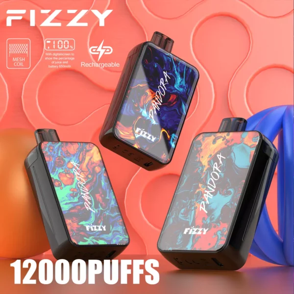 Fizzy Pandora 12000 Puffs 2% 5% Nízkonikotinové dobíjecí jednorázové vapky Pen Hromadně Koupit velkoobchod – ClueVape – 1