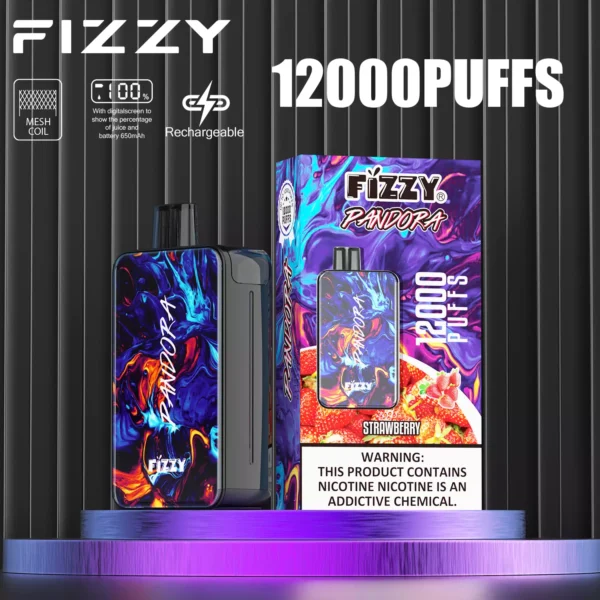 Fizzy Pandora 12000 Puffs 2% 5% Nízkonikotinové dobíjecí jednorázové vapky Pen Hromadně Koupit velkoobchod – ClueVape – 2