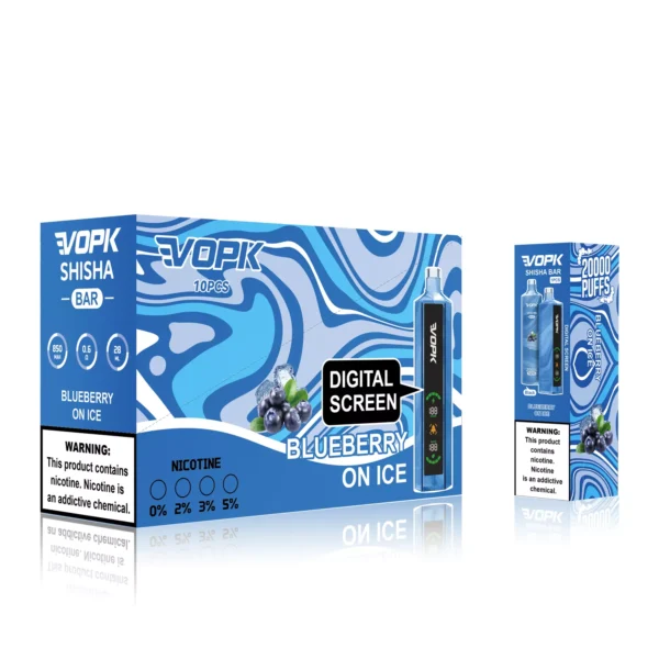 VOPK Shisha Bar 20000 Puffs 0% 2% 3% 5% Low Nicotine Rechargeable Disposable Vapes Pen Bulk Buy Wholesale - ClueVape - 7