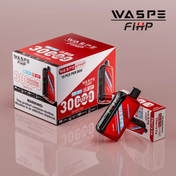 WASPE FIHP 30000 Puffs Dual Mesh 0% 2% 5% LED Display Low Nicotine Rechargeable Disposable Vapes Pen Bulk Buy Wholesale - ClueVape - 13