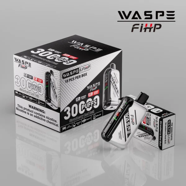 WASPE FIHP 30000 Puffs Dual Mesh 0% 2% 5% LED Display Low Nicotine Rechargeable Disposable Vapes Pen Bulk Buy Wholesale - ClueVape - 12