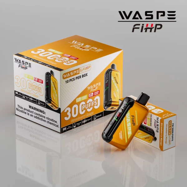 WASPE FIHP 30000 Puffs Dual Mesh 0% 2% 5% LED Display Low Nicotine Rechargeable Disposable Vapes Pen Bulk Buy Wholesale - ClueVape - 11