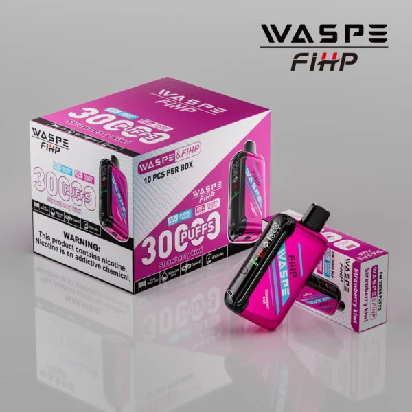 WASPE FIHP 30000 Puffs Dual Mesh 0% 2% 5% LED Display Low Nicotine Rechargeable Disposable Vapes Pen Bulk Buy Wholesale - ClueVape - 10