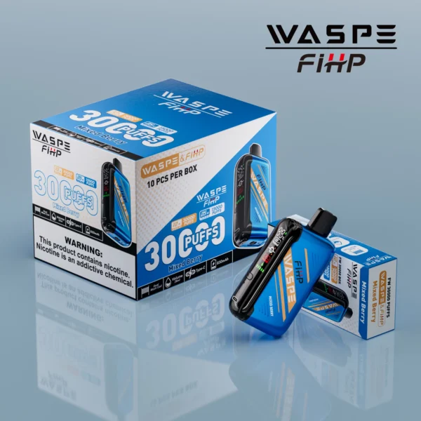 WASPE FIHP 30000 Puffs Dual Mesh 0% 2% 5% LED Display Low Nicotine Rechargeable Disposable Vapes Pen Bulk Buy Wholesale - ClueVape - 14