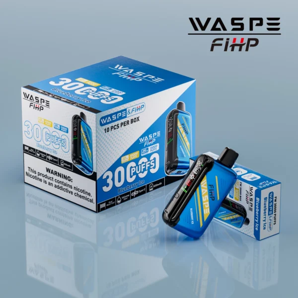 WASPE FIHP 30000 Puffs Dual Mesh 0% 2% 5% LED Display Low Nicotine Rechargeable Disposable Vapes Pen Bulk Buy Wholesale - ClueVape - 7