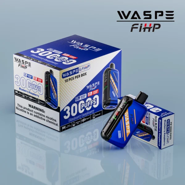 WASPE FIHP 30000 Puffs Dual Mesh 0% 2% 5% LED Display Low Nicotine Rechargeable Disposable Vapes Pen Bulk Buy Wholesale - ClueVape - 6